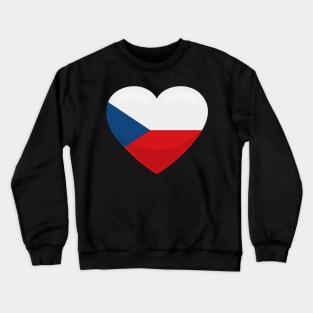 Czech Republic Flag Heart Crewneck Sweatshirt